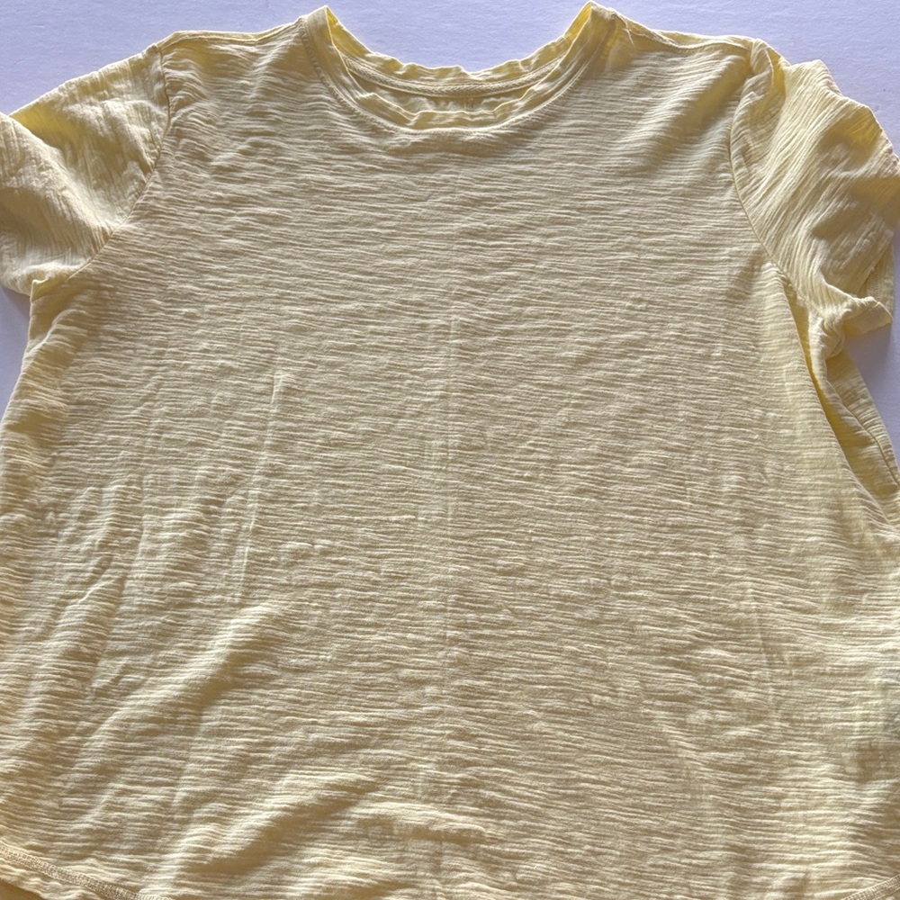 Pilcro Light Yellow Textured Top